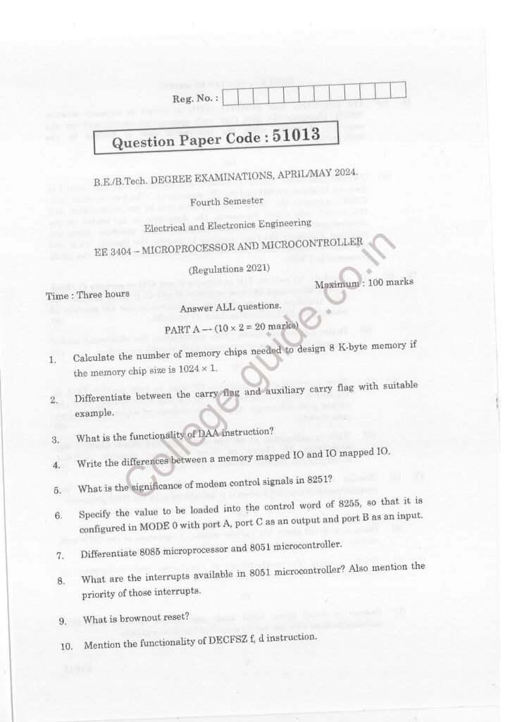 EE 3404-Microprocessor and Microcontroller