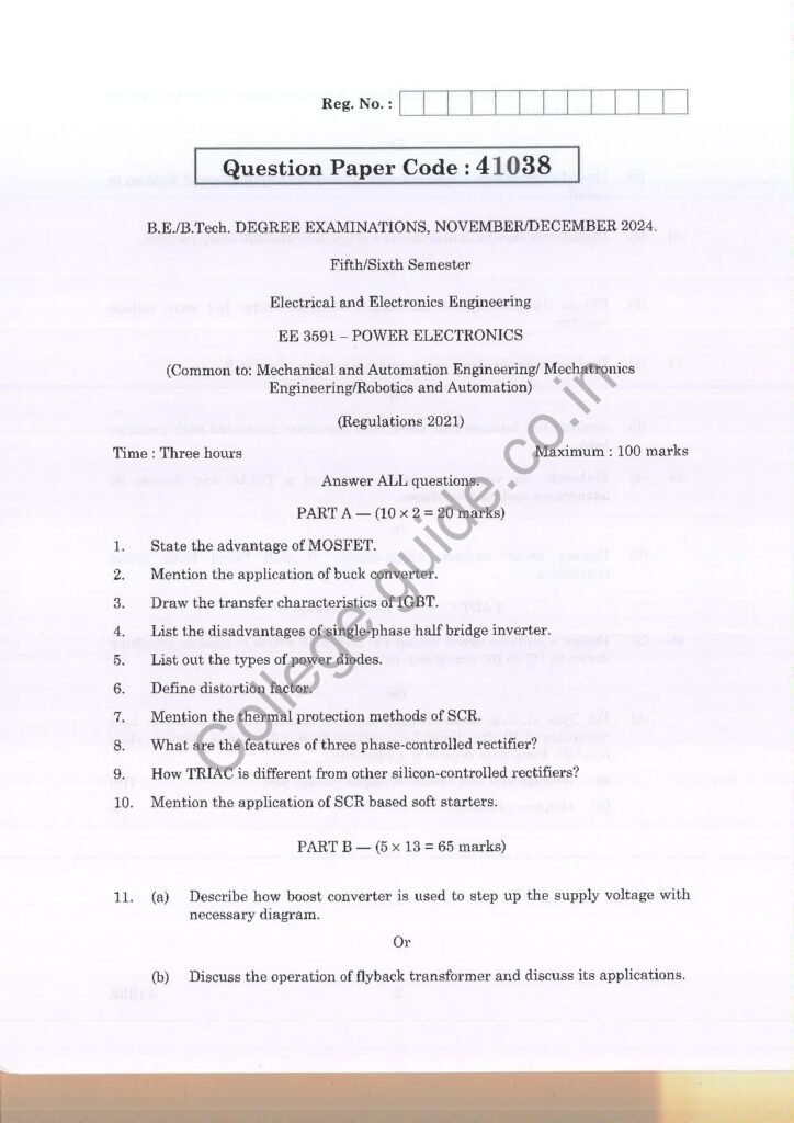 November/December-2024-EE 3591-Power Electronics